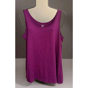 Cato Dark Purple Tank Top Shirt MODAL Cotton Spandex Woman’s Plus Size 1X 14/16W